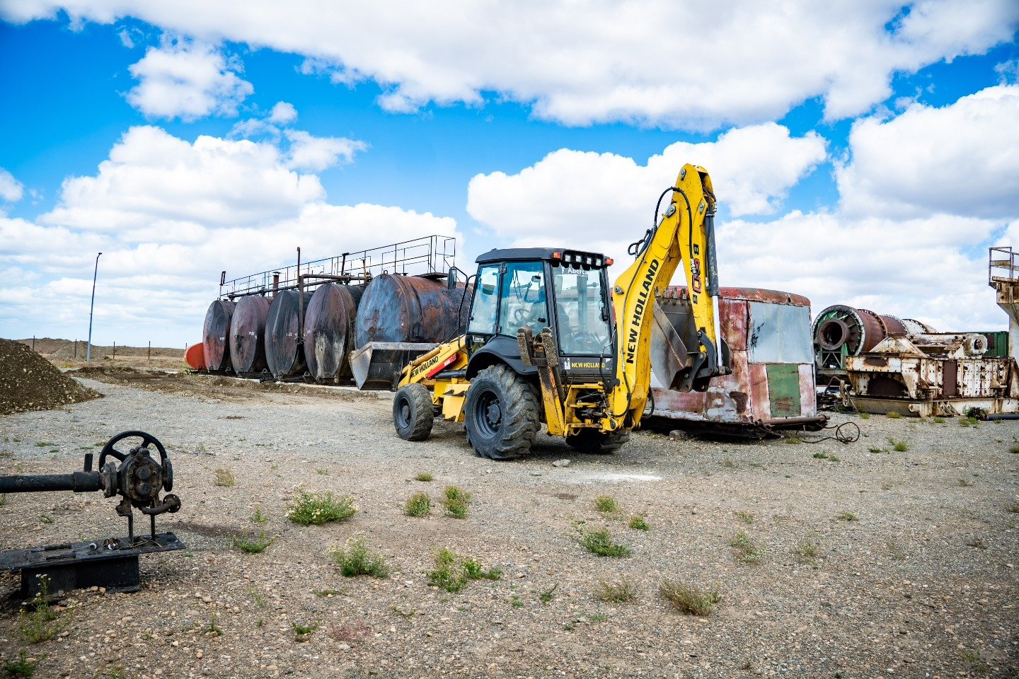 Avanzan las tareas en la planta de asfalto del Municipio de Río Gallegos